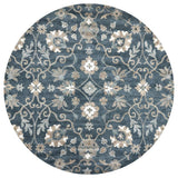 Copa Blue Round Area Rugs For Dining Room - LOOMLAN - LOOMLAN - Area Rugs