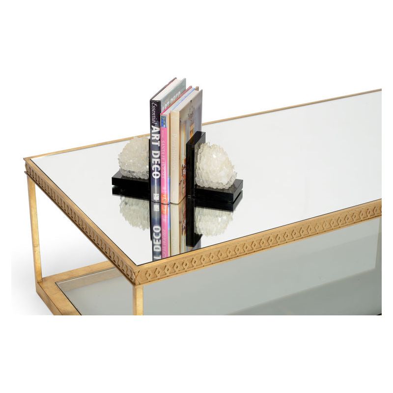Copas Mirrored Top Rectangular Cocktail Table - LOOMLAN - Chelsea House - Coffee Tables