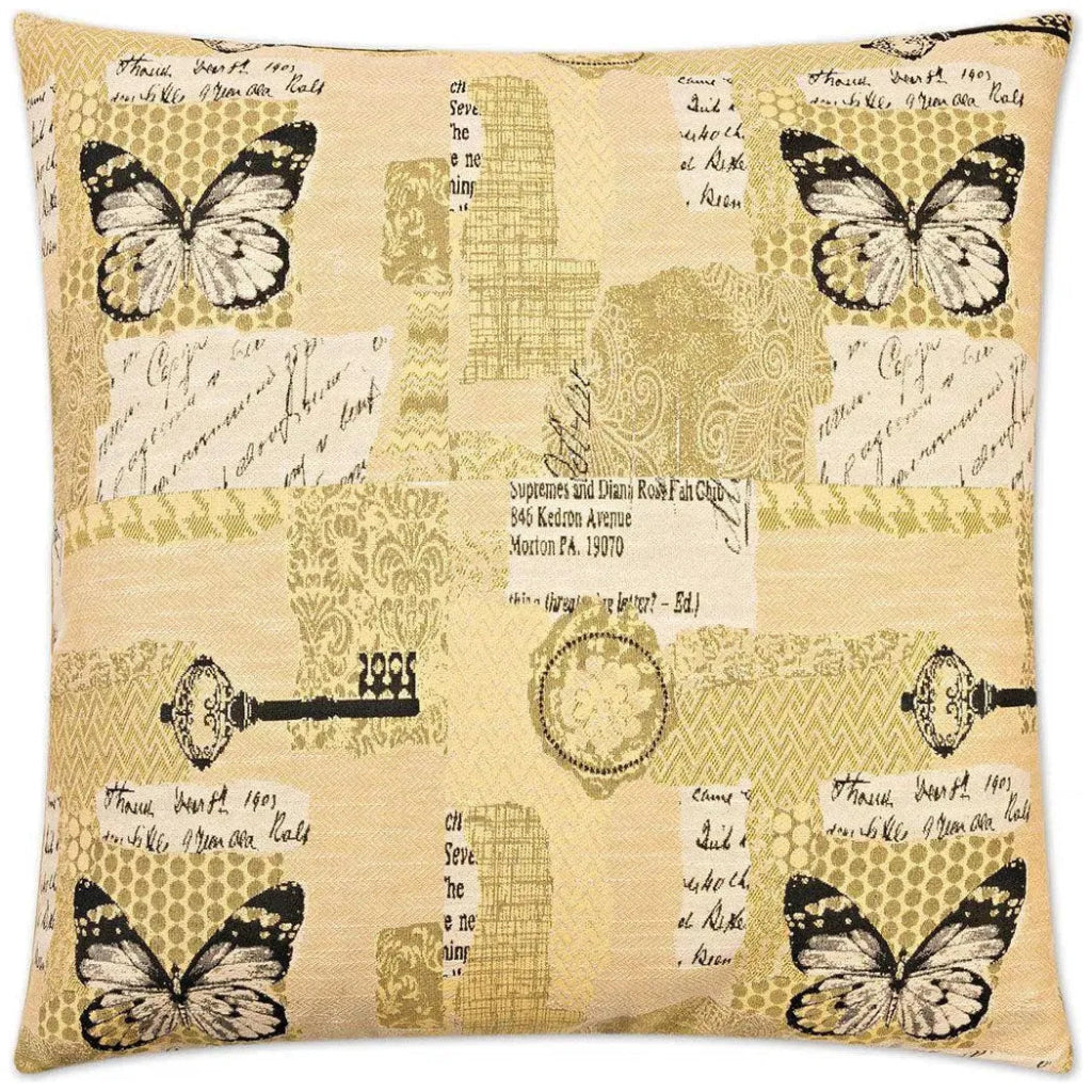 Copy Paste Yellow Throw Pillow With Insert - LOOMLAN - D.V. Kap - Throw Pillows