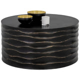 Corey Concrete Outdoor Round Coffee Table - LOOMLAN - SUNPAN - Outdoor Coffee Tables