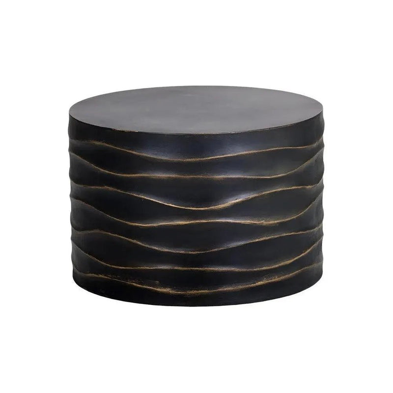 Corey Concrete Outdoor Round Coffee Table - LOOMLAN - SUNPAN - Outdoor Coffee Tables