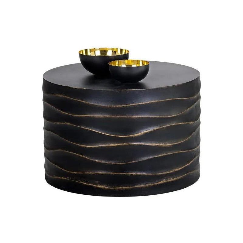 Corey Concrete Outdoor Round Coffee Table - LOOMLAN - SUNPAN - Outdoor Coffee Tables