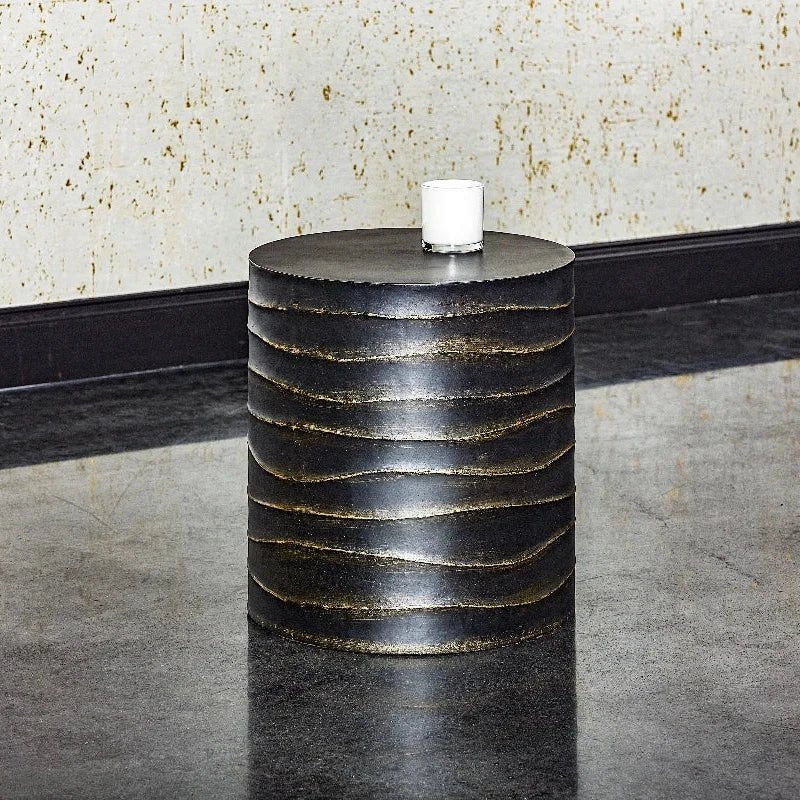 Corey Concrete Outdoor Round End Table - LOOMLAN - SUNPAN - Outdoor Side Tables
