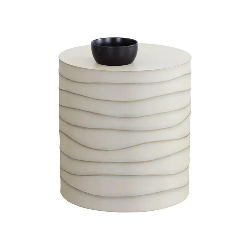 Corey Concrete Outdoor Round End Table - LOOMLAN - SUNPAN - Outdoor Side Tables