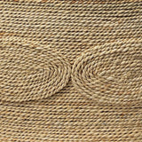 Corn Straw Rope Barbados Oval Coffee Table Glass - LOOMLAN - Jamie Young - Coffee Tables