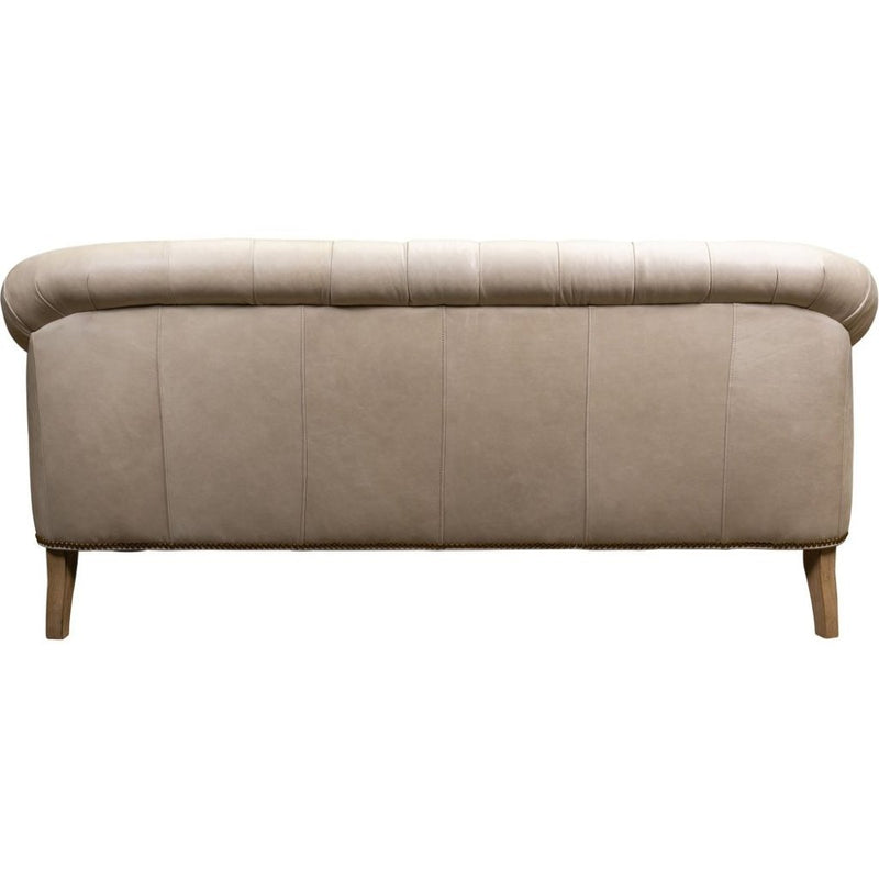 Corrine Leather Tufted Elegance Loveseat - LOOMLAN - Olivia + Quinn - Sofas & Loveseats