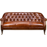 Corrine Leather Tufted Elegance Loveseat - LOOMLAN - Olivia + Quinn - Sofas & Loveseats