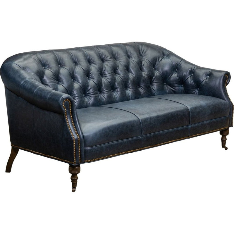 Corrine Leather Tufted Elegance Loveseat - LOOMLAN - Olivia + Quinn - Sofas & Loveseats