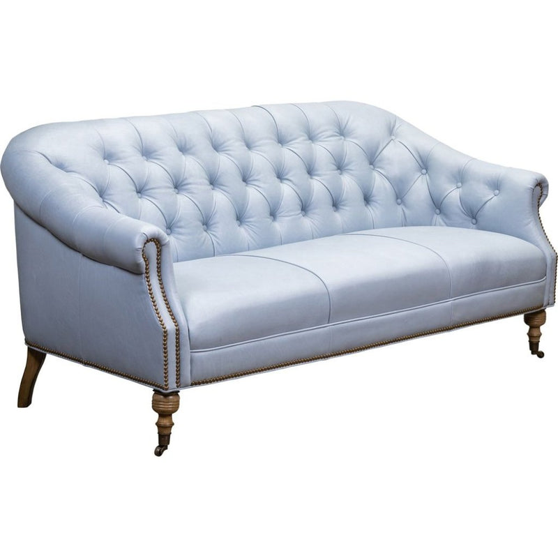 Corrine Leather Tufted Elegance Loveseat - LOOMLAN - Olivia + Quinn - Sofas & Loveseats