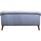 Corrine Leather Tufted Elegance Loveseat - LOOMLAN - Olivia + Quinn - Sofas & Loveseats