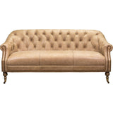 Corrine Leather Tufted Elegance Loveseat - LOOMLAN - Olivia + Quinn - Sofas & Loveseats