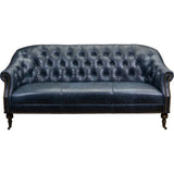 Corrine Leather Tufted Elegance Loveseat - LOOMLAN - Olivia + Quinn - Sofas & Loveseats
