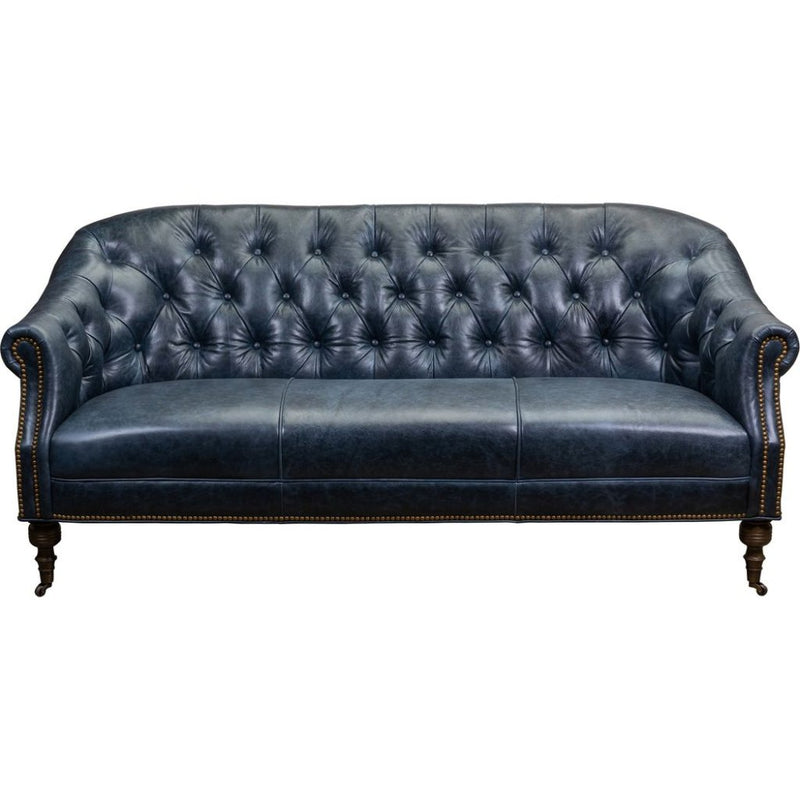 Corrine Leather Tufted Elegance Loveseat - LOOMLAN - Olivia + Quinn - Sofas & Loveseats