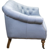 Corrine Leather Tufted Elegance Loveseat - LOOMLAN - Olivia + Quinn - Sofas & Loveseats