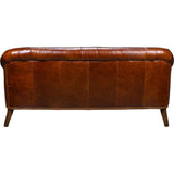 Corrine Leather Tufted Elegance Loveseat - LOOMLAN - Olivia + Quinn - Sofas & Loveseats