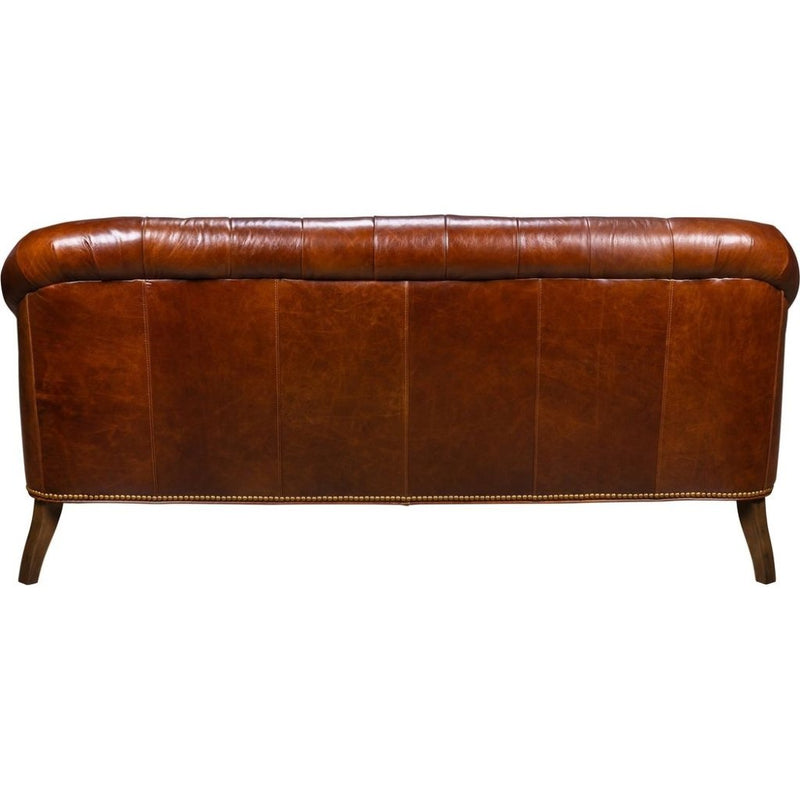 Corrine Leather Tufted Elegance Loveseat - LOOMLAN - Olivia + Quinn - Sofas & Loveseats
