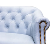 Corrine Leather Tufted Elegance Loveseat - LOOMLAN - Olivia + Quinn - Sofas & Loveseats