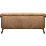 Corrine Leather Tufted Elegance Loveseat - LOOMLAN - Olivia + Quinn - Sofas & Loveseats