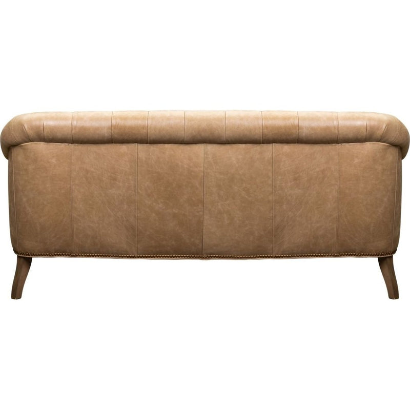 Corrine Leather Tufted Elegance Loveseat - LOOMLAN - Olivia + Quinn - Sofas & Loveseats
