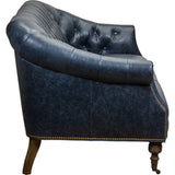 Corrine Leather Tufted Elegance Loveseat - LOOMLAN - Olivia + Quinn - Sofas & Loveseats