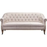 Corrine Leather Tufted Elegance Loveseat - LOOMLAN - Olivia + Quinn - Sofas & Loveseats