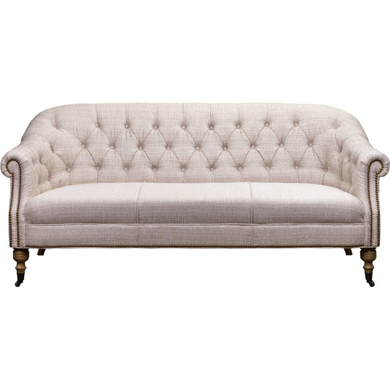 Corrine Leather Tufted Elegance Loveseat - LOOMLAN - Olivia + Quinn - Sofas & Loveseats