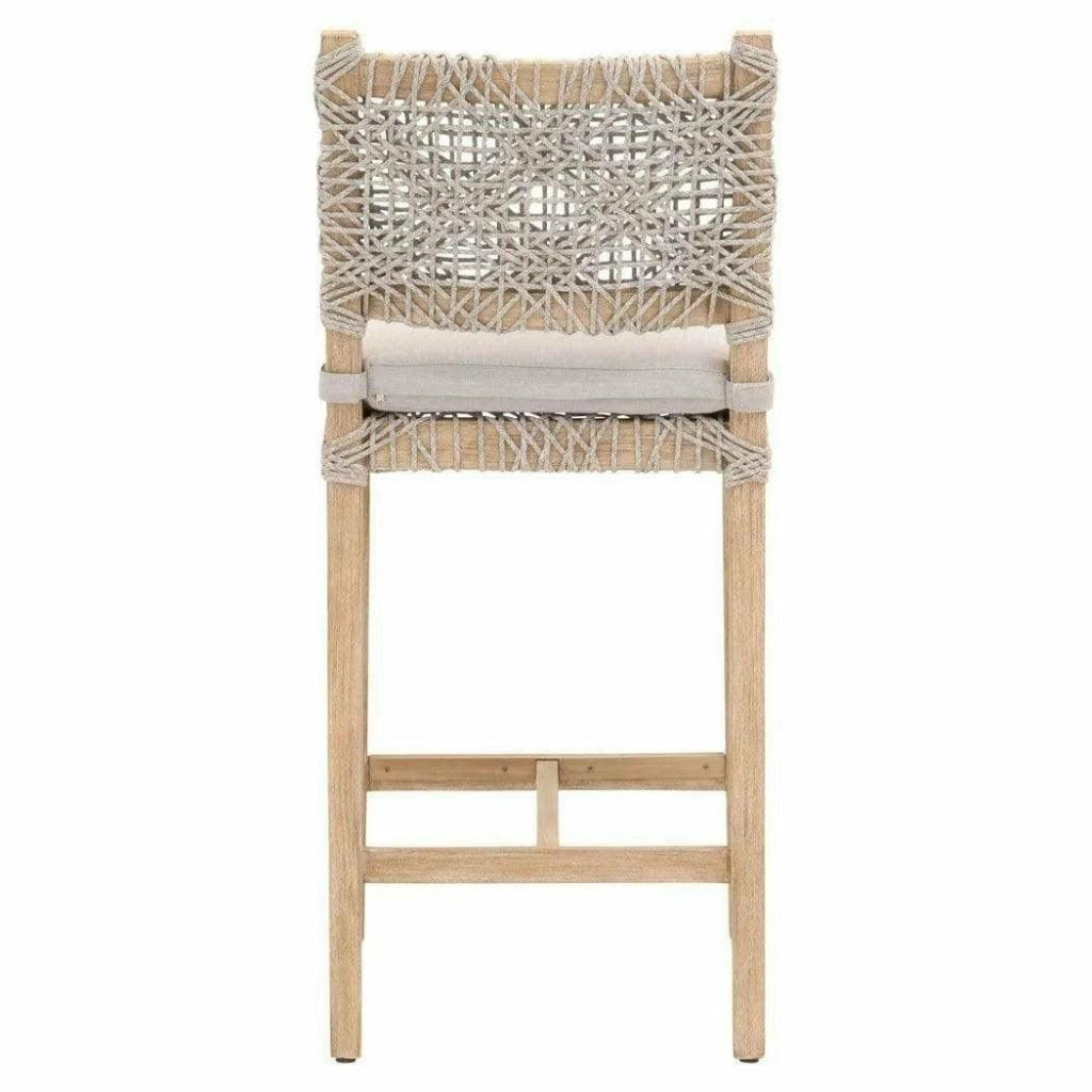 Costa Counter Stool Taupe Rope & Wood - LOOMLAN - Essentials For Living - Counter Stools