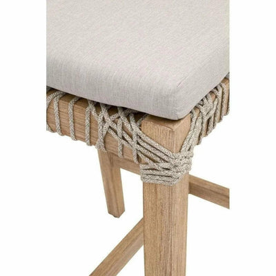 Costa Counter Stool Taupe Rope & Wood - LOOMLAN - Essentials For Living - Counter Stools