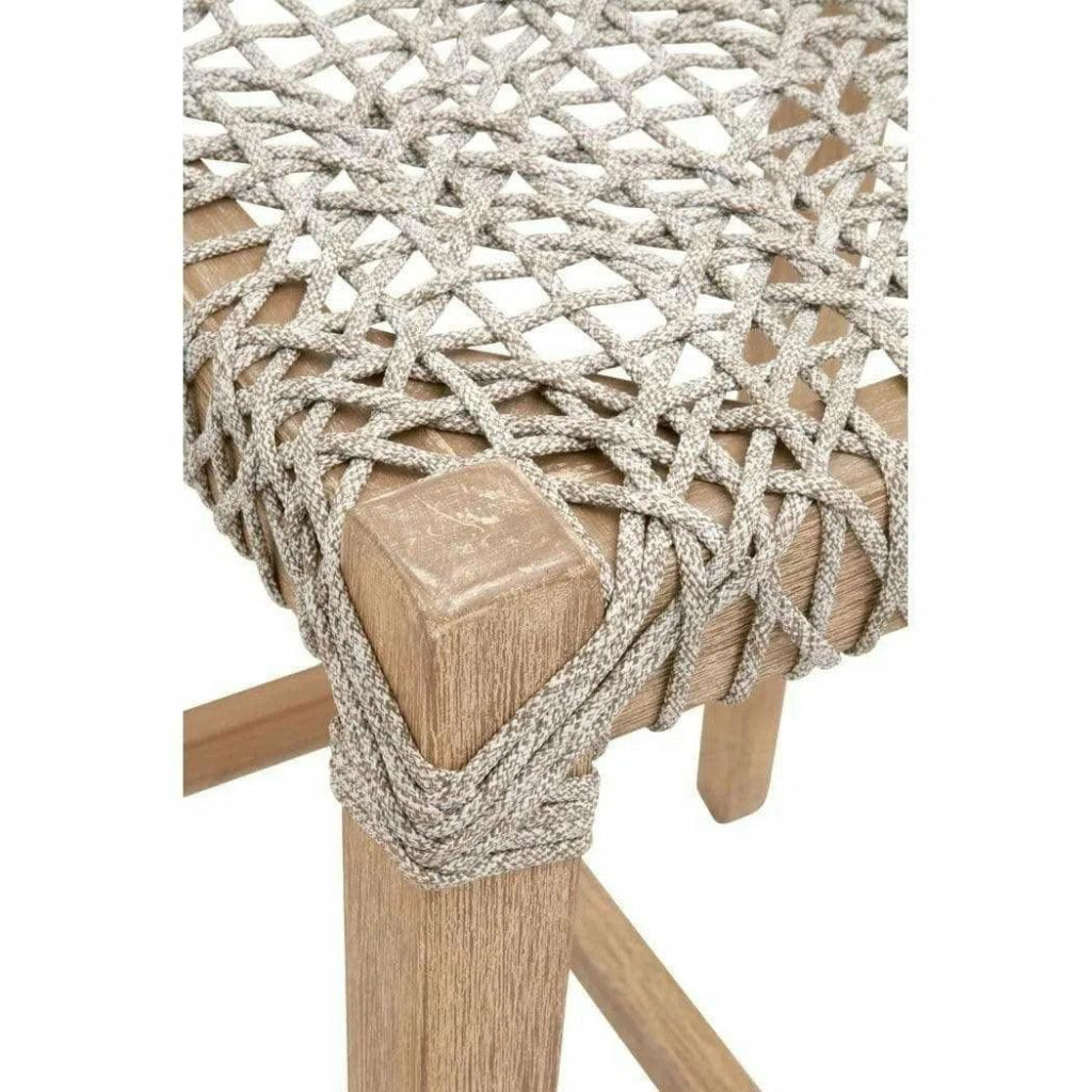 Costa Counter Stool Taupe Rope & Wood - LOOMLAN - Essentials For Living - Counter Stools