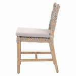 Costa Dining Chair 2PC Taupe & White Rope Mahogany Wood - LOOMLAN - Essentials For Living - Dining Chairs