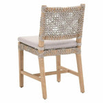 Costa Dining Chair 2PC Taupe & White Rope Mahogany Wood - LOOMLAN - Essentials For Living - Dining Chairs