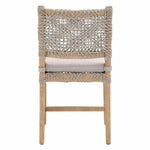 Costa Dining Chair 2PC Taupe & White Rope Mahogany Wood - LOOMLAN - Essentials For Living - Dining Chairs