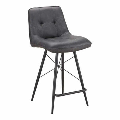 Counter Stool Grey Industrial - LOOMLAN - Moe's Home - Counter Stools