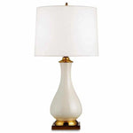 Cream Crackle Brass Lynton Cream Table Lamp - LOOMLAN - Currey & Co - Table Lamps