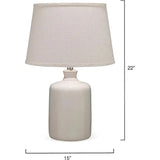 Cream Glass Cream Milk Jug Table Lamp - LOOMLAN - Jamie Young - Table Lamps