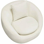 Cream Velvet Swivel Accent Chair Gold Accent Band - LOOMLAN - Diamond Sofa - Club Chairs