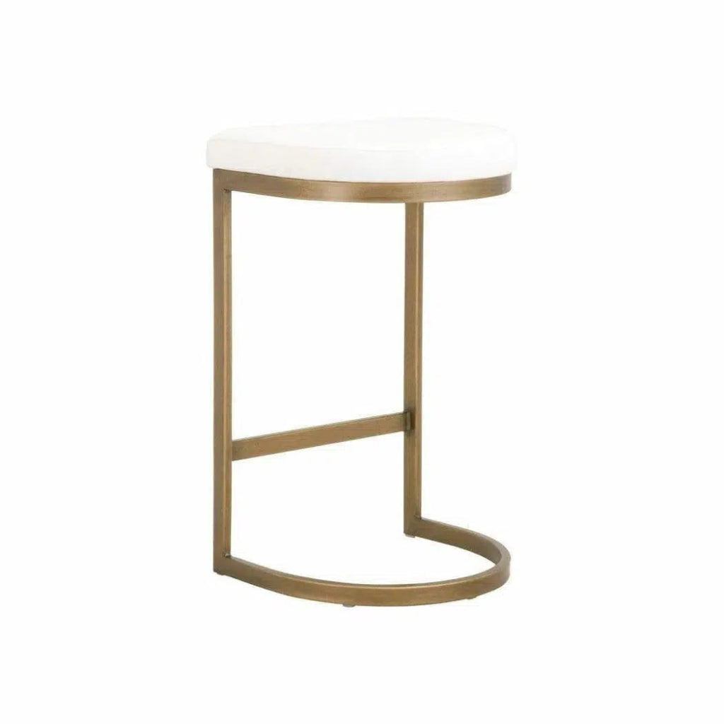 Cresta Counter Stool LiveSmart White Gold - LOOMLAN - Essentials For Living - Counter Stools