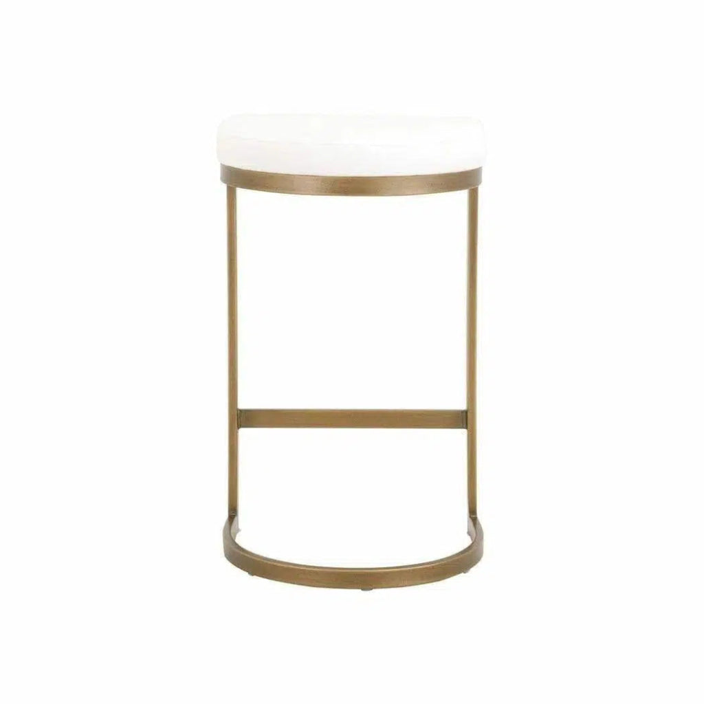 Cresta Counter Stool LiveSmart White Gold - LOOMLAN - Essentials For Living - Counter Stools