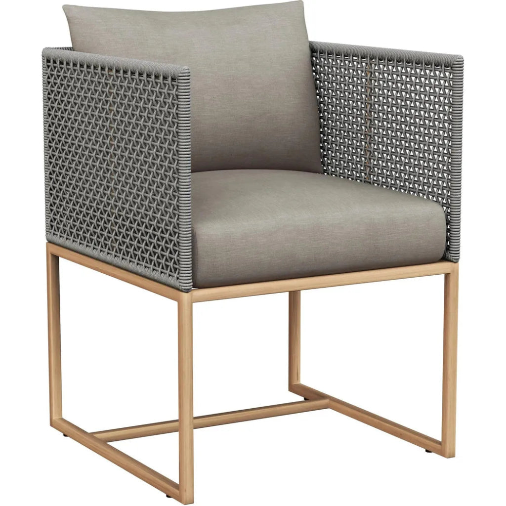 Crete Fabric Outdoor Dining Armchair - LOOMLAN - SUNPAN - Outdoor Dining Chairs