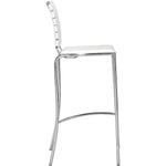 Criss Cross Bar Chair (Set of 2) White - LOOMLAN - Zuo Modern - Bar Stools