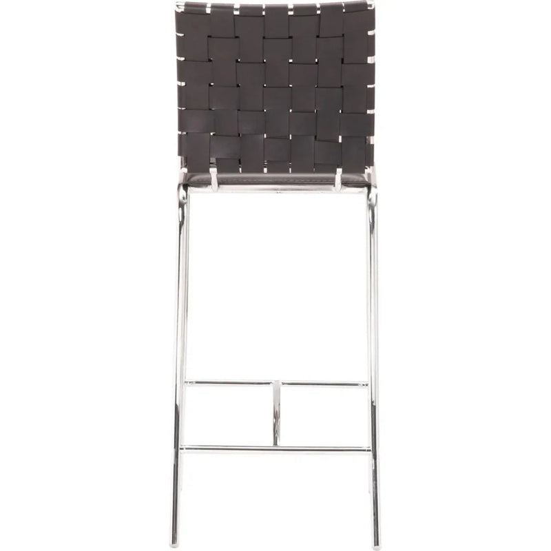 Criss Cross Counter Chair (Set of 2) Black - LOOMLAN - Zuo Modern - Counter Stools