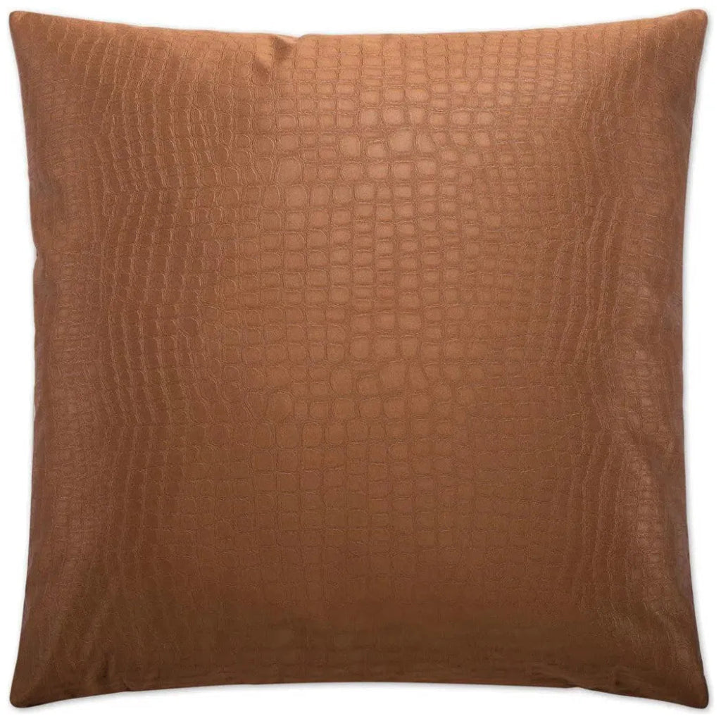 Croc Copper Throw Pillow With Insert - LOOMLAN - Throw Pillows