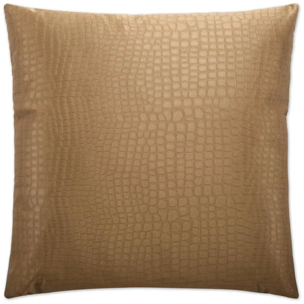 Croc Gold Throw Pillow With Insert - LOOMLAN - D.V. Kap - Throw Pillows