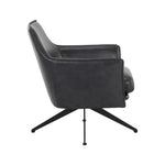 Crosby Leather Swivel Lounge Chair - LOOMLAN - SUNPAN - Accent Chairs