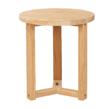 Cross Legs Nesting Teak Patio Side Table - LOOMLAN - HiTeak - Outdoor Side Tables
