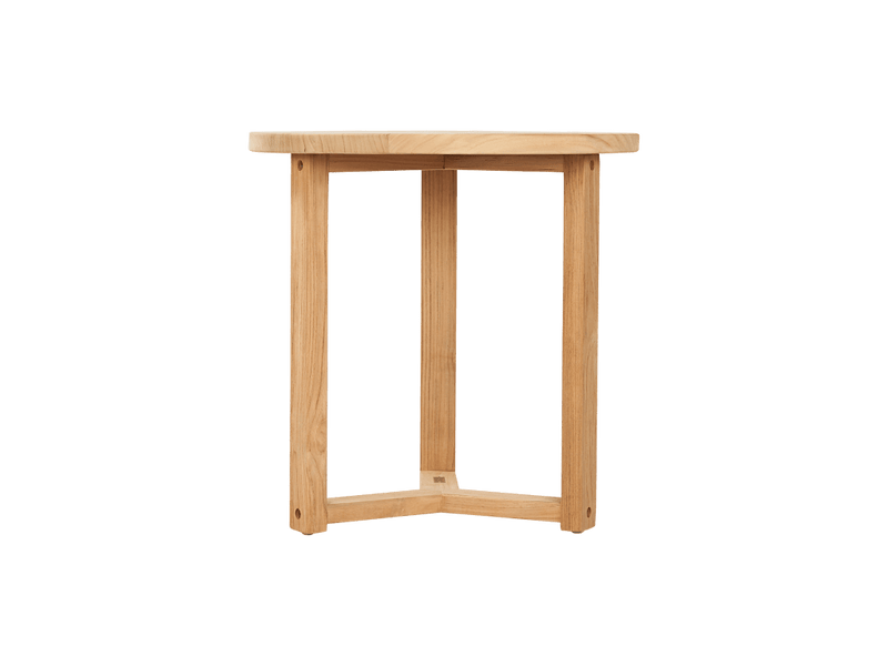 Cross Legs Nesting Teak Patio Side Table - LOOMLAN - HiTeak - Outdoor Side Tables