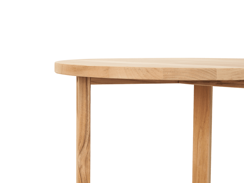 Cross Legs Nesting Teak Patio Side Table - LOOMLAN - HiTeak - Outdoor Side Tables