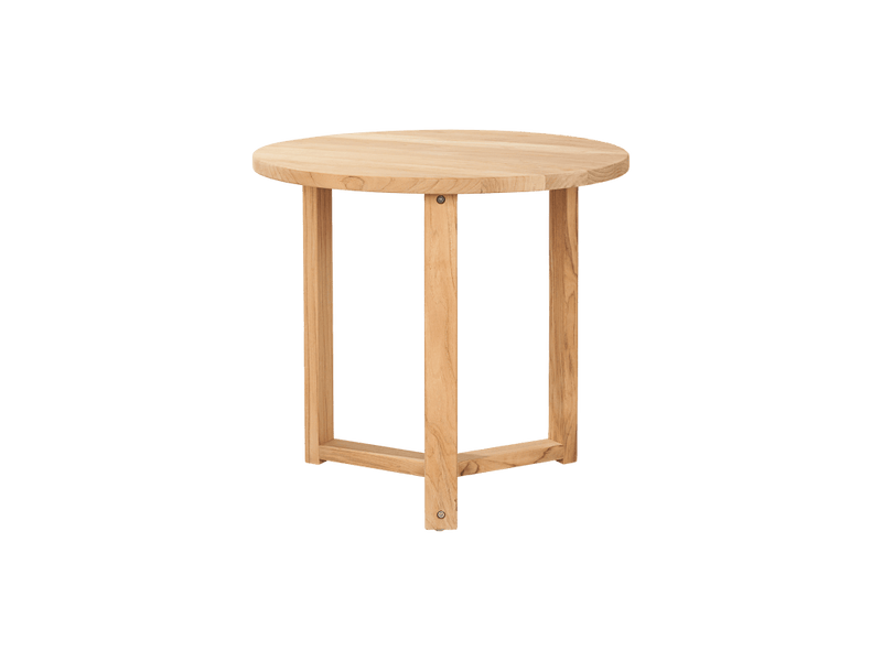 Cross Legs Nesting Teak Patio Side Table - LOOMLAN - HiTeak - Outdoor Side Tables