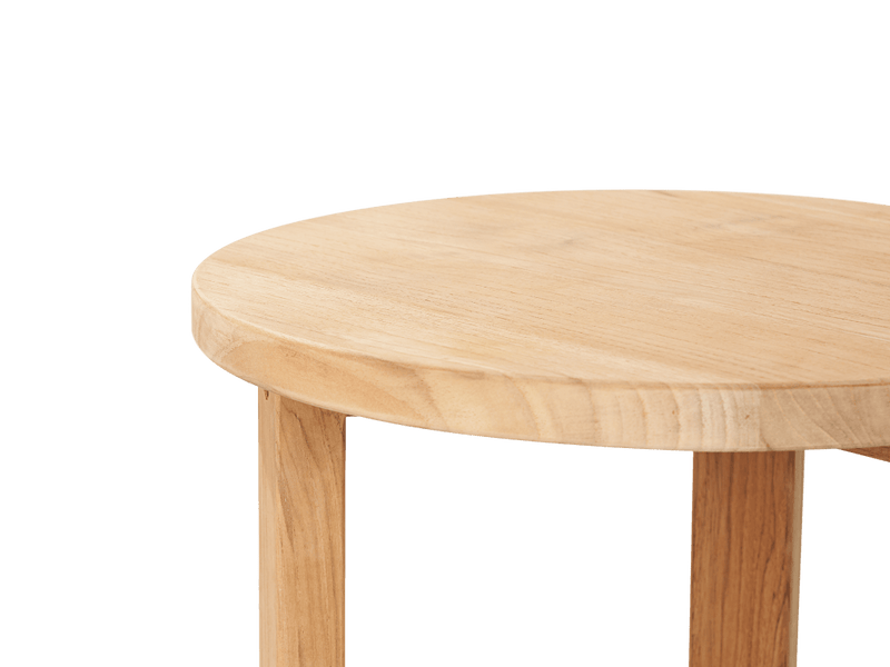 Cross Legs Nesting Teak Patio Side Table - LOOMLAN - HiTeak - Outdoor Side Tables