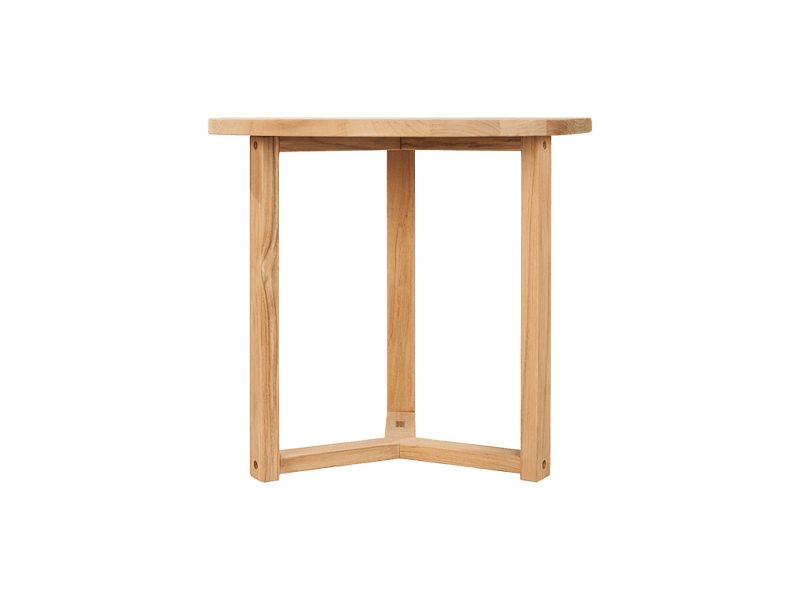 Cross Legs Nesting Teak Patio Side Table - LOOMLAN - HiTeak - Outdoor Side Tables
